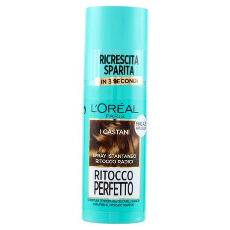 L'Oréal Paris Ritocco Perfetto, Spray Istantaneo Correttore per Radici, Castano, 75 ml